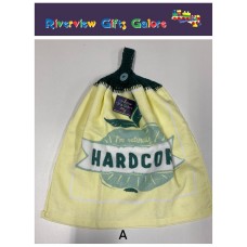 Crochet Top Hand Towel / Tea Towel -  I'm Naturally Hardcore